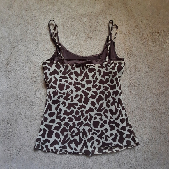 Nicole Miller two piece giraffe cami brown/beige - Picture 3 of 4